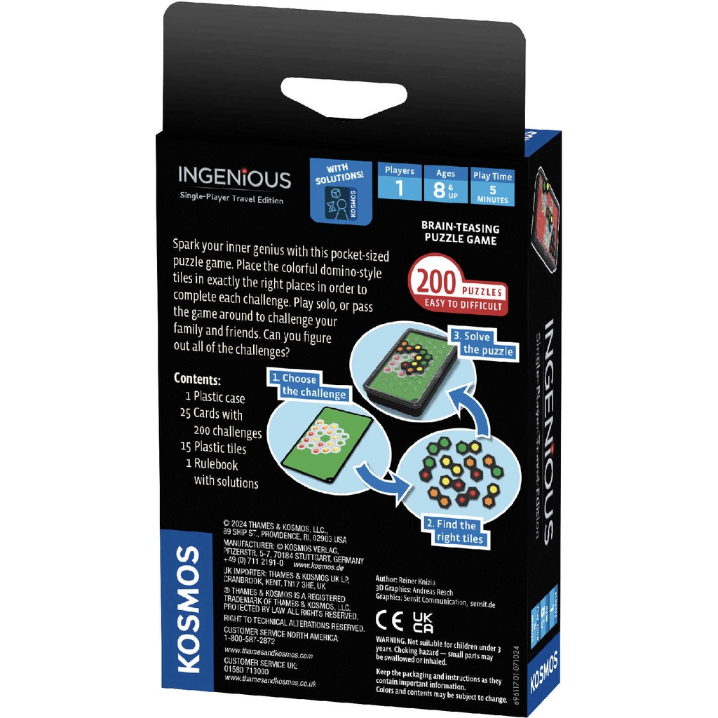 Ingenious: Single-Player Travel Edition Box Rear