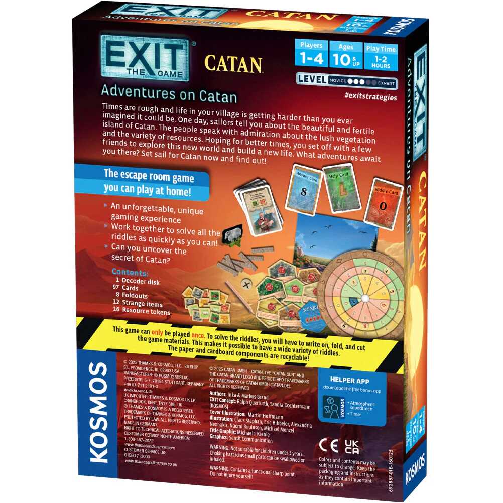 EXIT: Adventures on Catan Box Rear
