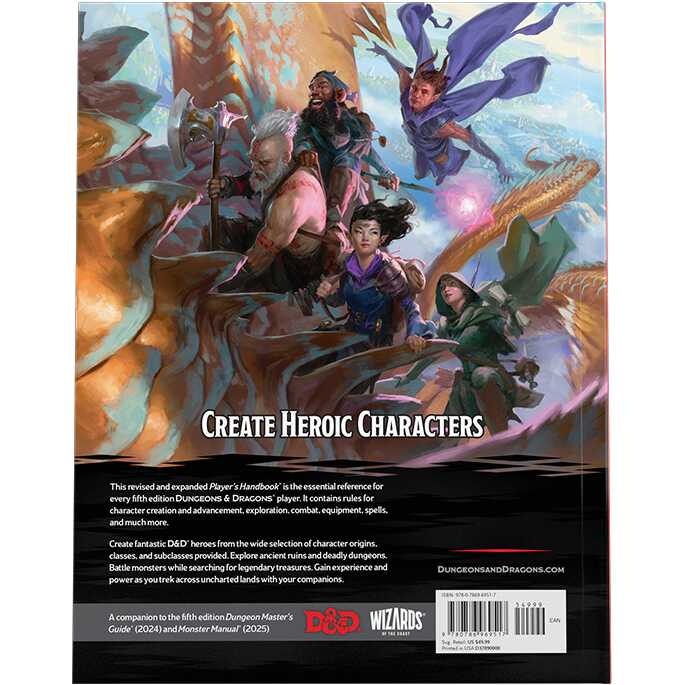 Dungeons & Dragons: Player's Handbook 2024 Cover Rear