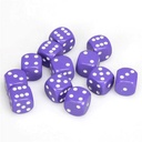 Chessex 16mm 12d6 Opaque: Purple/White Components