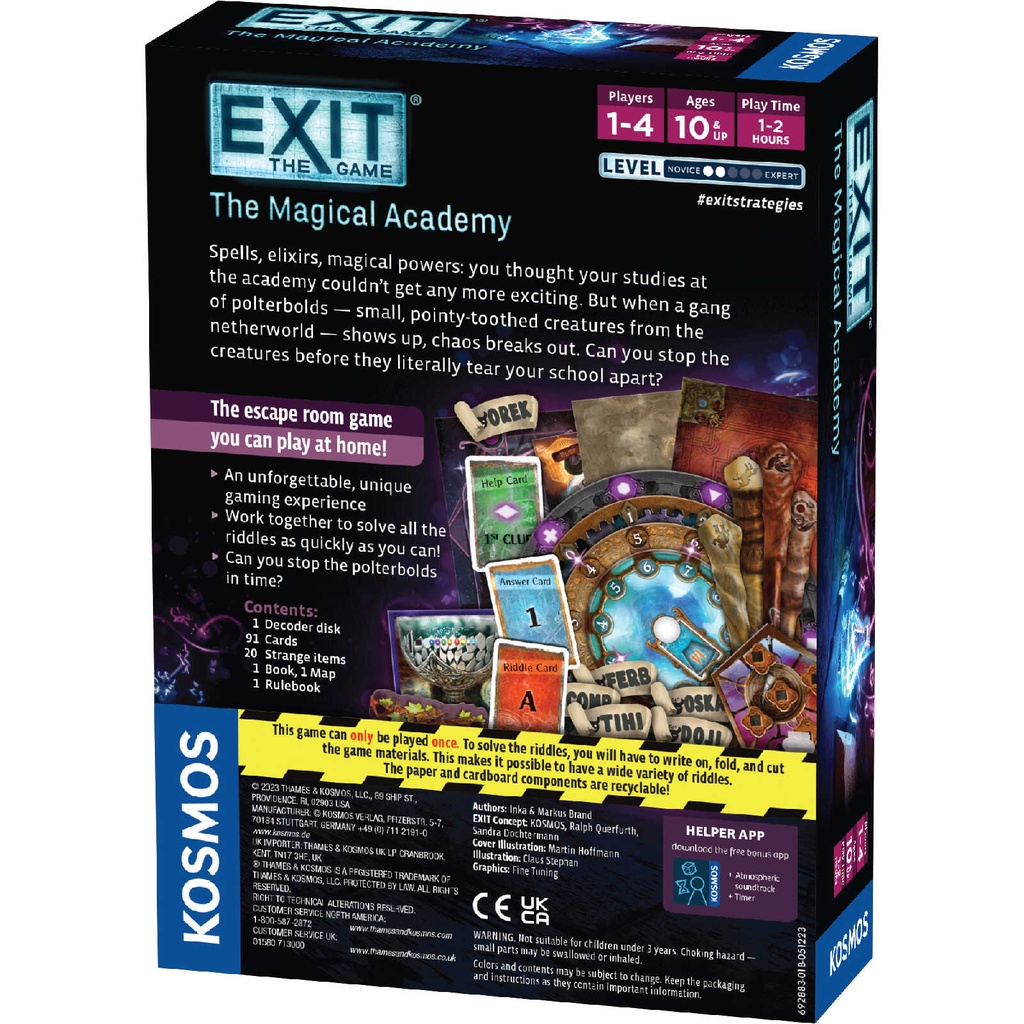 EXIT: The Magical Academy Box Rear