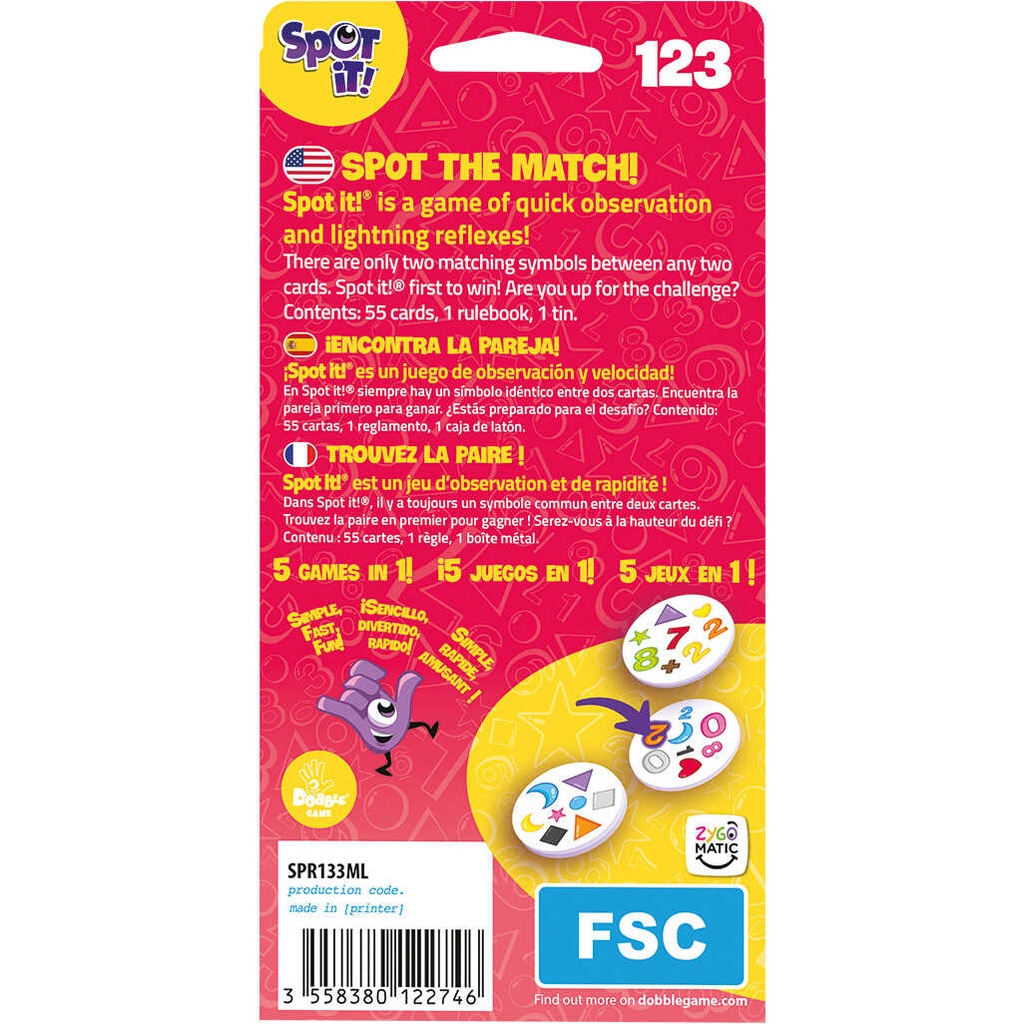 Spot It: 123 Cover Rear