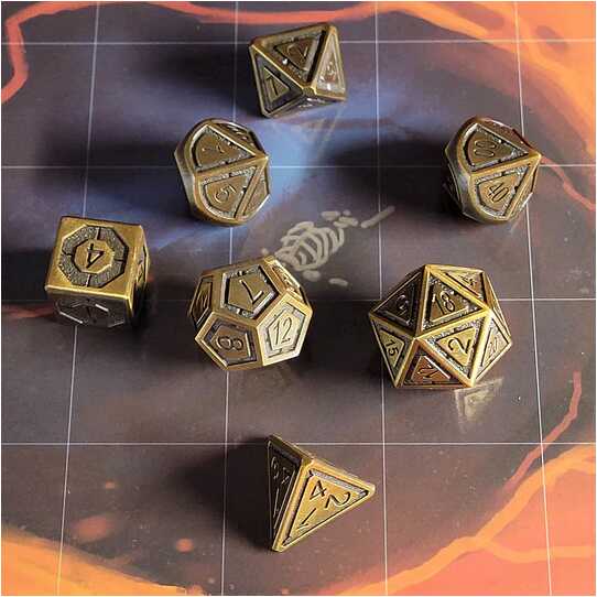 Forged - Ancient Chaos Metal RPG 7 Dice Set