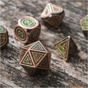 Forged - Arboreal Magic Metal RPG 7 Dice Set