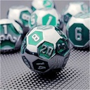Forged - Cyborg Green Metal RPG 7 Dice Set