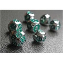 Forged - Cyborg Green Metal RPG 7 Dice Set