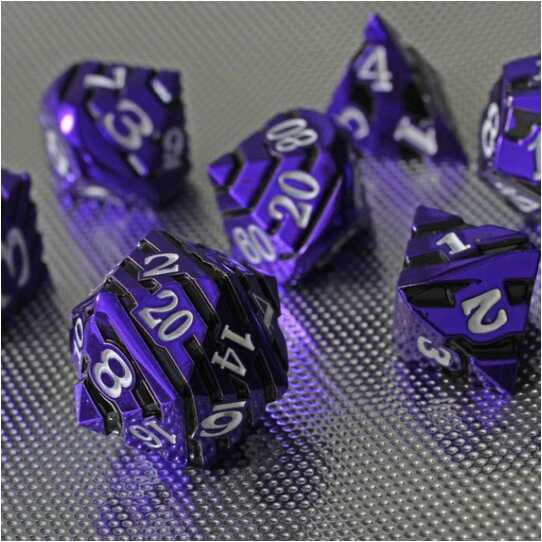 Forged - Dark Matter Metal RPG 7 Dice Set