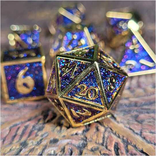 Forged - Arcane Mystery Metal RPG 7 Dice Set