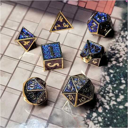 Forged - Arcane Mystery Metal RPG 7 Dice Set