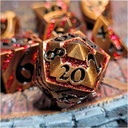 Forged - Banded Molten Midas Metal RPG 7 Dice Set