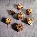 Forged - Banded Molten Midas Metal RPG 7 Dice Set