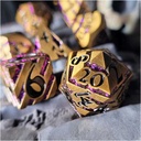 Forged - Banded Gnomish Riches Metal RPG 7 Dice Set