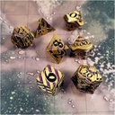 Forged - Banded Gnomish Riches Metal RPG 7 Dice Set