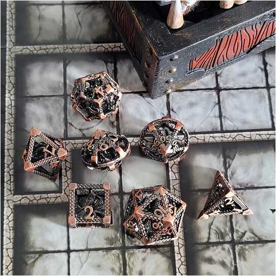 Forged - Deep Dreamer Antique Copper Metal RPG 7 Dice Set