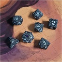 Forged - Dragon's Gaze Silver Metal RPG 7 Dice Set