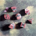 Forged - Galactic Flow Copper Green Metal RPG 7 Dice Set
