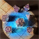 Forged - Nexus Purple Metal RPG 7 Dice Set