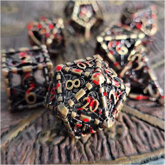 Forged - Reaper's Confine Bronze Metal RPG 7 Dice Set