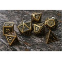 Forged - Golden Serpent Metal RPG 7 Dice Set