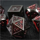 Forged - Red Dragon Hide Metal RPG 7 Dice Set