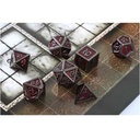 Forged - Red Dragon Hide Metal RPG 7 Dice Set