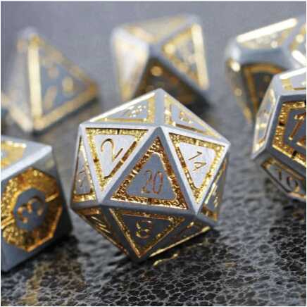 Forged - Solar Flare Metal RPG 7 Dice Set