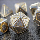 Forged - Solar Flare Metal RPG 7 Dice Set
