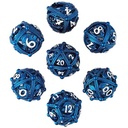 Forged - Dragons Bauble Blue Hollow Metal RPG 7 Dice Set