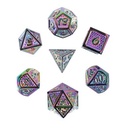 Forged - Fey Fatale Metal RPG 7 Dice Set