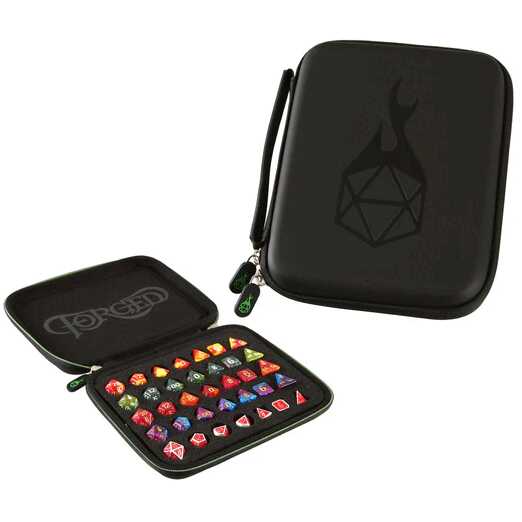 Forged - Forged Zip-Close Dice Box, Dice Tray, & Storage Case - Green