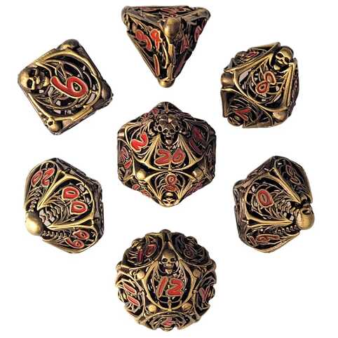 Forged - Lich's Fate Hollow Metal RPG 7 Dice Set