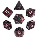 Forged - Dragon's Gaze Red Metal RPG 7 Dice Set