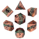 Forged - Galactic Flow Copper Green Metal RPG 7 Dice Set