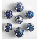 Forged - Cyborg Blue Metal RPG 7 Dice Set