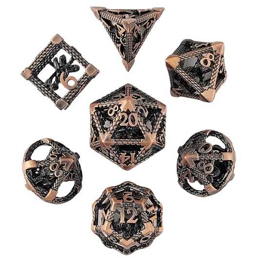 Forged - Deep Dreamer Antique Copper Metal RPG 7 Dice Set