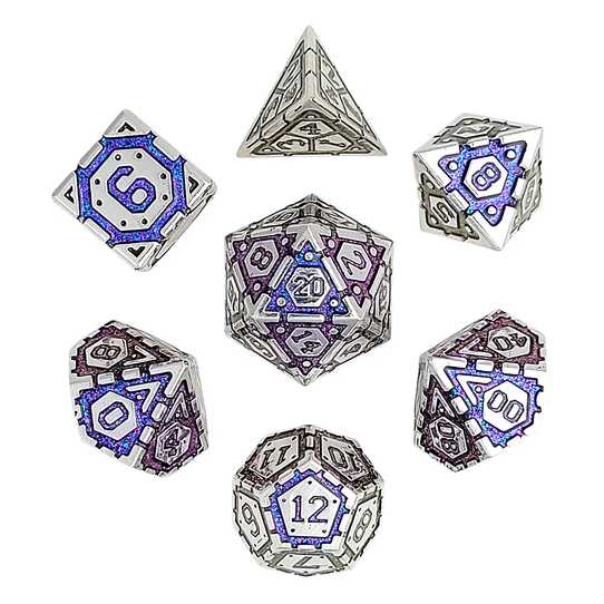 Forged - Nexus Purple Metal RPG 7 Dice Set