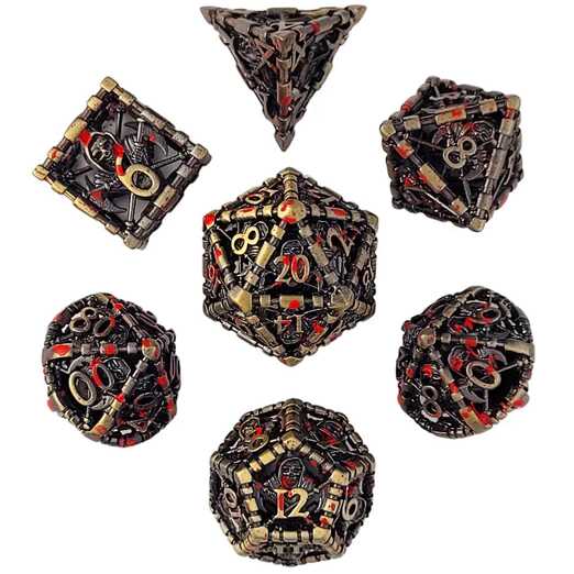 Forged - Reaper's Confine Bronze Metal RPG 7 Dice Set