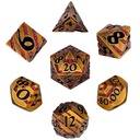 Forged - Banded Molten Midas Metal RPG 7 Dice Set