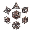 Forged - Wicker Dragon Copper Metal RPG 7 Dice Set