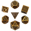 Forged - Golden Serpent Metal RPG 7 Dice Set