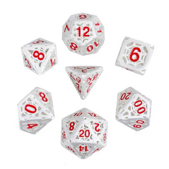 Forged - Silver Spider Metal RPG 7 Dice Set