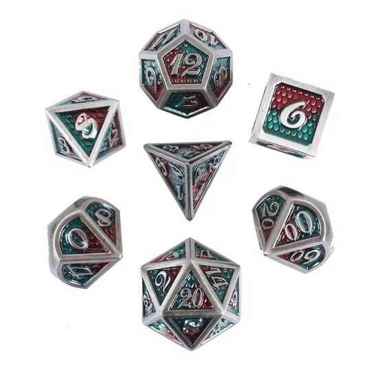 Forged - Vengeful Dragon Metal RPG 7 Dice Set