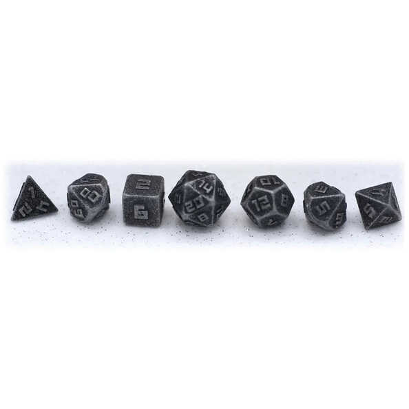 Hymgho: 7-Set 10mm Mini Solid Metal: Ancient Silver