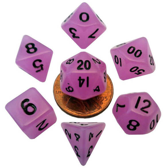 FanRoll: 7-Set Mini Glow-in-the-Dark Purple with Black