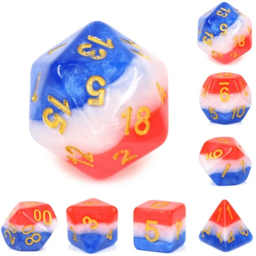 [FOM_1214] Foam Brain - Old Glory RPG Dice Set
