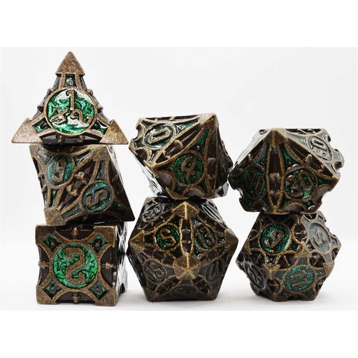 [FOM_4341] Foam Brain - Ancient Forest Arrow RPG Metal Dice Set