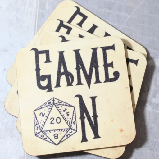 [FAIRE_Coaster_D20] Game On - D20 Coaster