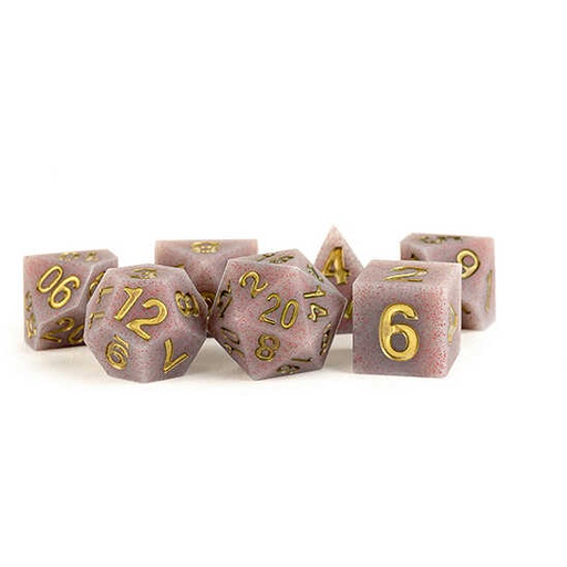 [MTD_781] FanRoll: 16mm Sharp Edge Silicone Rubber Poly Dice Set: Volcanic Soot