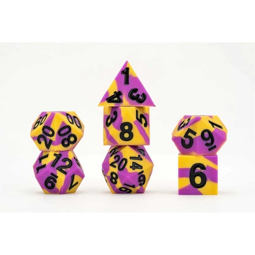 [MTD_7504] 16mm Sharp Edge Silicone Rubber Poly Dice Set: Pride: Intersex