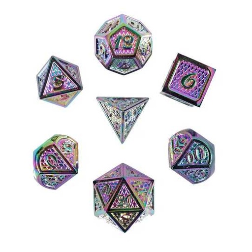 [FORGE_FEY-FATALE7] Forged - Fey Fatale Metal RPG 7 Dice Set
